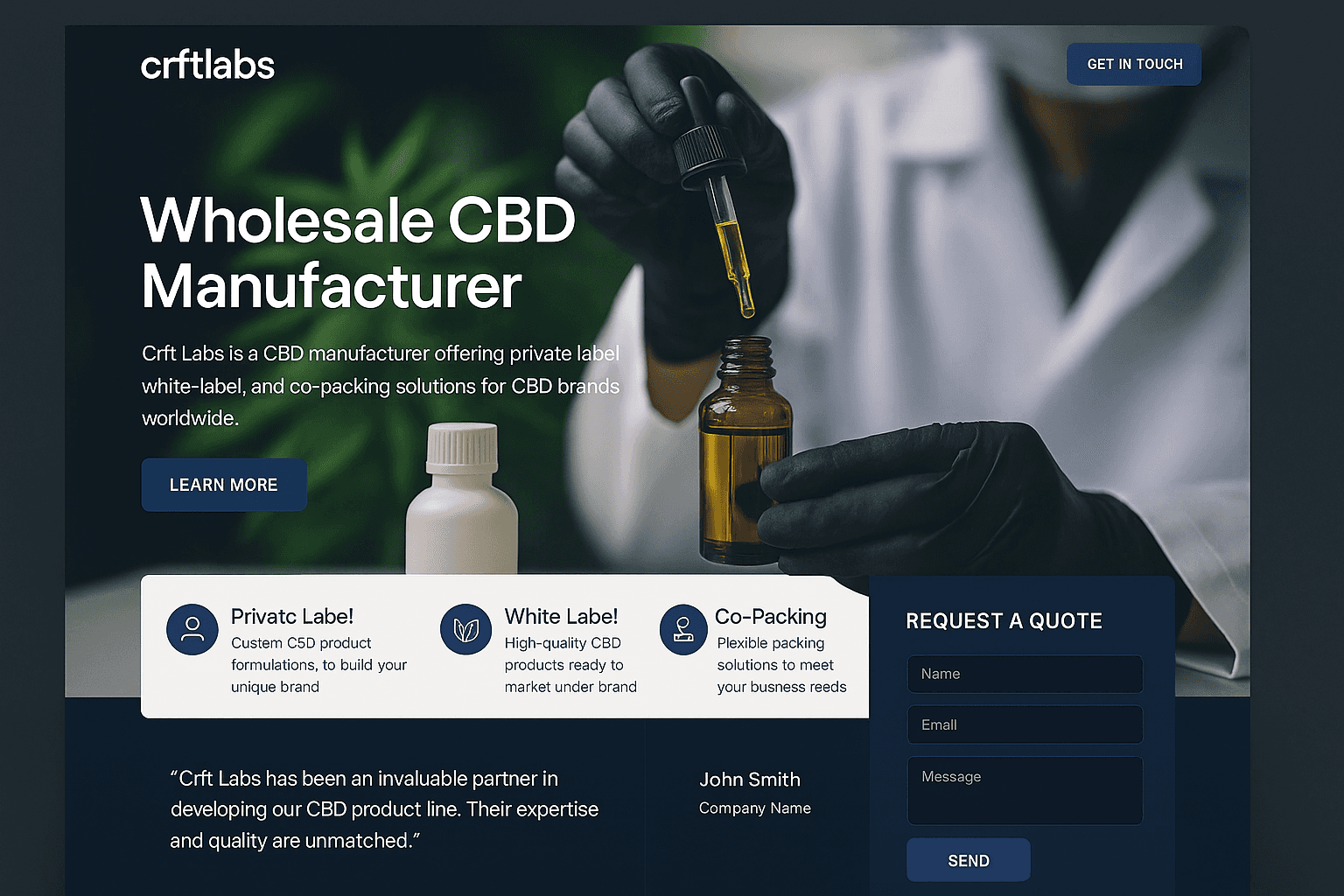 crftlabs.com website mockup